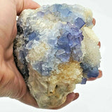 SWJ0026 - Finest Grade Blue Fluorite Crystal Cluster from Blanchard Mine (New Mexico)