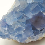 SWJ0028 - Finest Grade Blue Fluorite Crystal Cluster from Blanchard Mine (New Mexico)