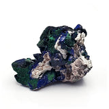 SWJ0021 - Nice Specimen of Deep Blue Azurite + Malachite Crystals from Mexico