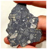 094 -  Top Rare Lunar Meteorite "NWA 13859" Feldspathic Breccia (Troctolite Rich) 9.88g Slice