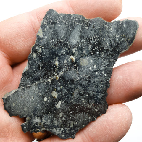 11000 - "Night Sky" Lunar Meteorite Slice "NWA 13951" Feldspathic Breccia 42.75g