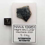 11009 - "Night Sky" Lunar Meteorite Slice "NWA 13951" Feldspathic Breccia 2.24g