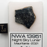 11009 - "Night Sky" Lunar Meteorite Slice "NWA 13951" Feldspathic Breccia 2.24g