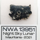 11010 - "Night Sky" Lunar Meteorite Slice "NWA 13951" Feldspathic Breccia 1.26g