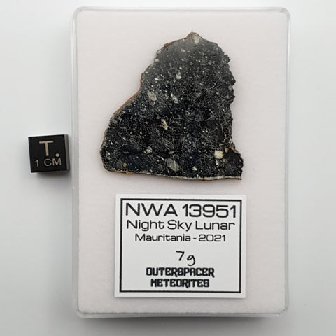 11013 - "Night Sky" Lunar Meteorite Slice "NWA 13951" Feldspathic Breccia 7g