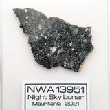 11014 - "Night Sky" Lunar Meteorite Slice "NWA 13951" Feldspathic Breccia 5.24g