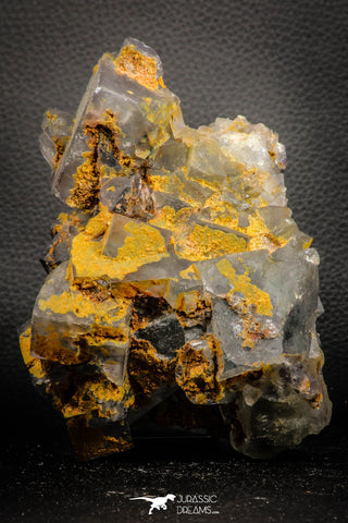 07912 -  Top Pale Blue Fluorite Crystals on Matrix Hameda Fluorite Mine South Morocco