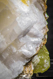 07618 -  Lustrous Yellow Green Apatite Crystal on Calcite Matrix - Imilchil (Morocco)