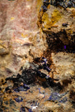 07619 - Beautiful Deep Blue Azurite Crystals on Carbonate Matrix - Kerrouchen (Morocco)