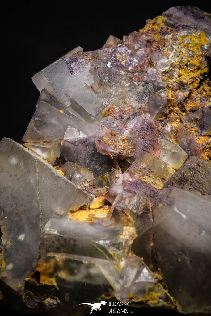 22205 - Top Pale Blue Fluorite Crystals on Matrix Hameda Fluorite Mine South Morocco