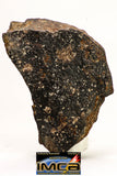 08954 -Top Rare Museum Grade NWA Polished Section of Enstatite Chondrite EL6  388.6 g with Fusion Crust