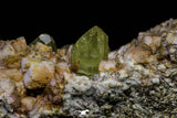 20863 -  Lustrous Yellow Green Apatite Crystals on Feldspar Matrix - Imilchil (Morocco)