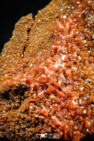 06261 -  Beautiful Red Vanadinite Crystals Cluster from Mibladen Mining District, Midelt Province, Morocco