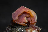 20920 - Beautiful Red Vanadinite Crystals on Manganese Oxide Mibladen Mining District, Morocco