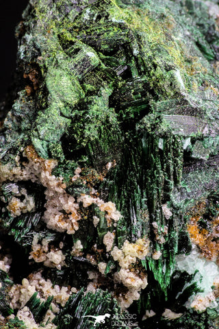 20928 - Beautiful Malachite Crystals on Barite Matrix - Taouz Barite Mines (Morocco)