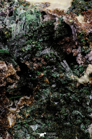 20931 - Beautiful Malachite Crystals on Barite Matrix - Taouz Barite Mines (Morocco)