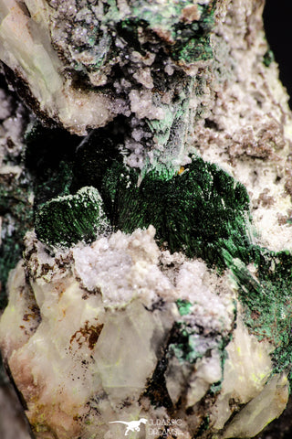 20932 - Beautiful Malachite Crystals on Barite Matrix - Taouz Barite Mines (Morocco)