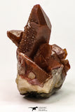 09111 - Top Beautiful 3.83 Inch Natural Red Iron-Oxide Coated Quartz Crystals Cluster