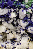 09166 - Beautiful 4.24 Inch Azurite Cristals + Malachite Cristals - Alnif (South Morocco)