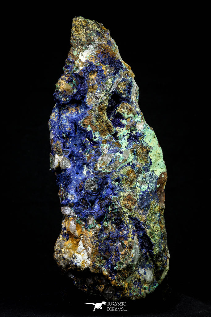 21193 - Beautiful Azurite Cristals + Malachite Cristals in Quartz Matrix - Alnif (South Morocco)