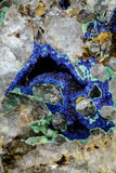 21193 - Beautiful Azurite Cristals + Malachite Cristals in Quartz Matrix - Alnif (South Morocco)
