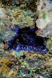 21193 - Beautiful Azurite Cristals + Malachite Cristals in Quartz Matrix - Alnif (South Morocco)
