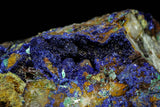 21195 - Beautiful Azurite Cristals + Malachite Cristals + Pyrite Crystals in Quartz Matrix - Alnif (South Morocco)