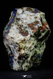 21195 - Beautiful Azurite Cristals + Malachite Cristals + Pyrite Crystals in Quartz Matrix - Alnif (South Morocco)