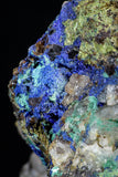 21195 - Beautiful Azurite Cristals + Malachite Cristals + Pyrite Crystals in Quartz Matrix - Alnif (South Morocco)