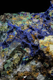 21196 - Beautiful Azurite Cristals + Malachite Cristals + Pyrite Crystals in Quartz Matrix - Alnif (South Morocco)