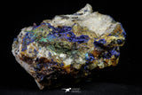 21197 - Beautiful Azurite Cristals + Malachite Cristals + Pyrite Crystals in Quartz Matrix - Alnif (South Morocco)