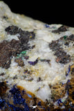 21197 - Beautiful Azurite Cristals + Malachite Cristals + Pyrite Crystals in Quartz Matrix - Alnif (South Morocco)