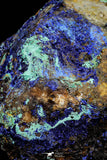 21198 - Beautiful Azurite Cristals + Malachite Cristals in Quartz Matrix - Alnif (South Morocco)