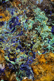 21198 - Beautiful Azurite Cristals + Malachite Cristals in Quartz Matrix - Alnif (South Morocco)