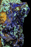 21199 - Beautiful Azurite Cristals + Malachite Cristals + Pyrite Crystals in Quartz Matrix - Alnif (South Morocco)