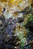 21199 - Beautiful Azurite Cristals + Malachite Cristals + Pyrite Crystals in Quartz Matrix - Alnif (South Morocco)