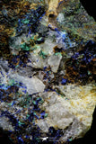21200 - Beautiful Azurite Cristals + Malachite Cristals + Pyrite Crystals in Quartz Matrix - Alnif (South Morocco)