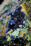 21201 - Beautiful Azurite Cristals + Malachite Cristals + Pyrite Crystals in Quartz Matrix - Alnif (South Morocco)