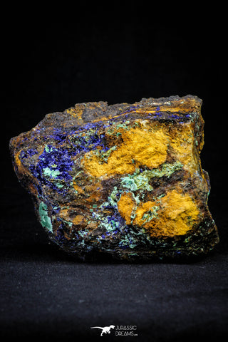 21202 - Beautiful Azurite Cristals + Malachite Cristals in Quartz Matrix - Alnif (South Morocco)