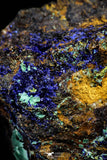 21202 - Beautiful Azurite Cristals + Malachite Cristals in Quartz Matrix - Alnif (South Morocco)