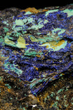 21202 - Beautiful Azurite Cristals + Malachite Cristals in Quartz Matrix - Alnif (South Morocco)
