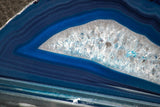 07314 -  Extremely Beautiful 3.74 Inch Brazilian Agate Slice (Chalcedony Geode Section)