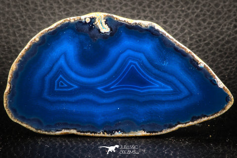 07316 -  Extremely Beautiful 3.35 Inch Brazilian Agate Slice (Chalcedony Geode Section)