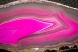 07320 - Beautiful 3.81 Inch Brazilian Agate Slice (Chalcedony Geode Section)