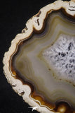 20248 -  Extremely Beautiful 7.87 Inch Brazilian Agate Slice (Chalcedony Geode Section)