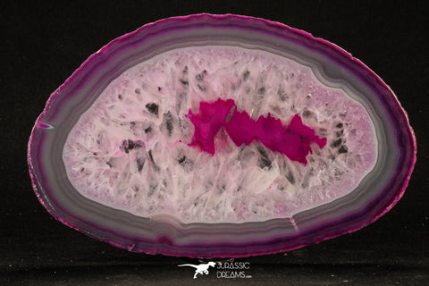 20249 -  Extremely Beautiful 6.08 Inch Brazilian Agate Slice (Chalcedony Geode Section)