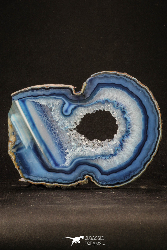 20250 -  Extremely Beautiful 5.30 Inch Brazilian Agate Slice (Chalcedony Geode Section)