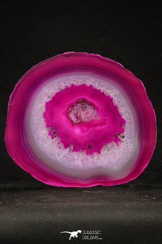 20252 -  Extremely Beautiful 4.99 Inch Brazilian Agate Slice (Chalcedony Geode Section)