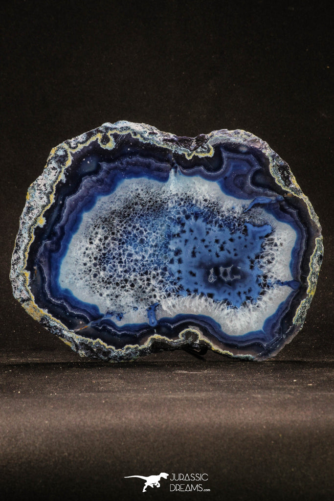 20254 -  Extremely Beautiful 5.52 Inch Brazilian Agate Slice (Chalcedony Geode Section)