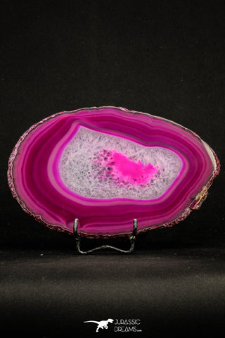 20384 -  Extremely Beautiful 6.34 Inch Brazilian Agate Slice (Chalcedony Geode Section)